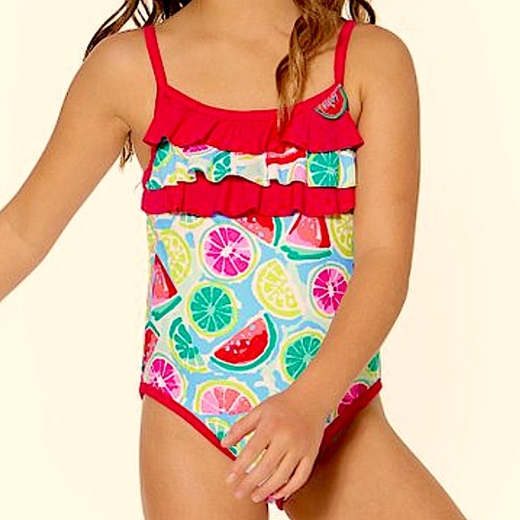 TOMMY BAHAMA Kids Watermelon One Piece Swimsuit - Picture 2 of 16